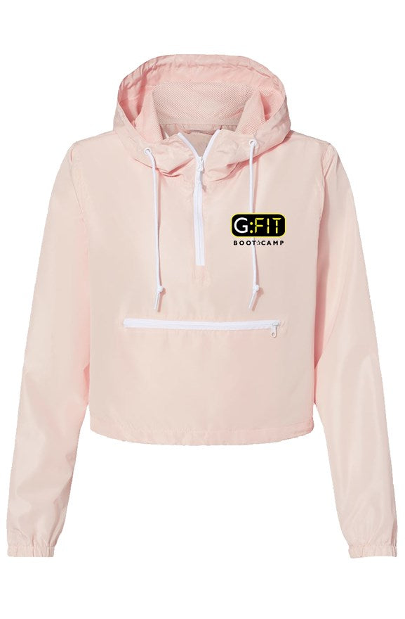Women Lightweight Pullover Crop Windbreaker